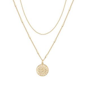 Gold Plated Star & Butterfly Pendant Necklace