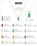 Dainty 14K Gold Plated Emerald Birthstone Necklace
