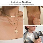 Dainty 14K Gold Plated Emerald Birthstone Necklace