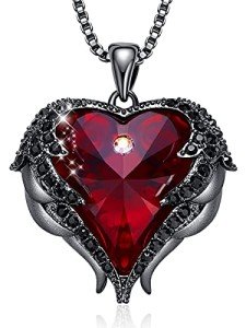Angel Wing Pendant Necklace with Swarovski Crystals