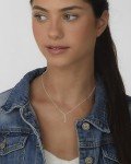 Dainty Waterproof Silver Cross Necklace for Women