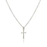 Dainty Waterproof Silver Cross Necklace for Women