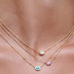 Kendra Scott Mini Elisa 14k Gold-Plated Satellite Short Pendant Necklace in Mint Magnesite, Fashion Jewelry for Women