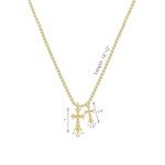 Partm Double Cross Necklace for Women Dainty Cross Pendant Choker 14K Gold Plated Trendy CZ Diamond Cross Charm Necklace Hypoallergenic Non Tarnish Delicate Faith Jewelry Religious Gifts for Women
