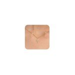 Tewiky Cross Necklace for Women, Dainty Simple 14k Gold Plated Cross Pendant Cute Necklaces for Women Gold Jewelry