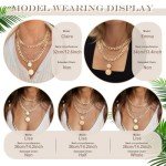 MJartoria Gold Layered Necklaces for Women Trendy Retro Coin Pendant Necklace Dainty Chunky Chain Choker Necklaces for Jewelry Birthday Gifts (Gold, A-Retro Coin-5 in 1 Layered)