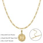 KissYan Initial Necklace for Women,14K Gold Plated Round Letter Pendant Necklace Capital Monogram Necklace Alhpabets from A-Z Figaro Chain Necklace(Gold J)