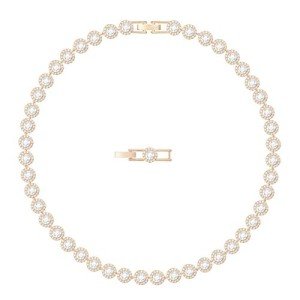 Swarovski Una Angelic All-Around Choker Necklace, Clear Swarovski Crystals and Matching Crystal Pavé with a Rose-Gold Tone Finish Setting