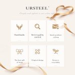 Ursteel Initial Necklaces for Women - Beaded Choker Simple Necklace for Women, Handmade Letter E Choker Heart Necklace Jewelry for Women Personalized Gifts