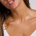 Rotnso Cross Necklace for Women 14K Gold Plated Small Cross Pendant Choker Minimalist Necklace Dainty Simple Trendy Cute Layered Cross Chain Faith Jewelry Gift