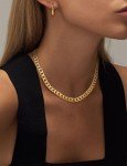 Moodear Gold Necklace for Women 14K Chunky Gold Chain Necklace Cuban Link Chain Choker Necklace for Women Trendy Fashion Jewelry