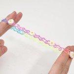 BodyJ4You 12PC Tattoo Choker Necklace for Women - 90s Choker Necklaces Fashion Trend - Pride Rainbow Choker Clear Black Purple Pink Daisy Flower - Stretchy Elastic Chokers Neck Lace