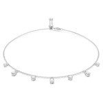SWAROVSKI Attract choker, White, Rhodium Finish