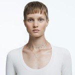 SWAROVSKI Attract choker, White, Rhodium Finish
