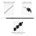 Choker Necklace for Women, Choker Necklaces for Woman, Black Choker, Chokers for Women, Choker Collar for Women, Goth Choker,Lace Choker,Adjustable Black Velvet Choker Set,Tattoo Choker for Women
