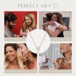 Galis Dainty Necklace - Gold Plated 18" Choker Necklace for Women with Small Round Faux Diamond Pendant, Trendy Simple Necklace for Women, CZ Diamond Solitaire Necklace for Women with Lobster Clasp