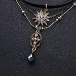 Casvno Choker Necklaces for Women, Layered Stars Pendant Necklace Jewelry