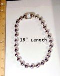 12mm Chunky Ball Chain Necklace Choker 18"  ~ NPS Steel Beads 1/2" ~ Goth Retro