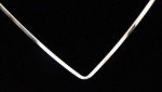 925 Sterling Silver Jewelry 3mm V-with Clasp Choker/Collar/Necklace