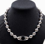 12mm Chunky Ball Chain Necklace Choker 18"  ~ NPS Steel Beads 1/2" ~ Goth Retro