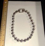 12mm Chunky Ball Chain Necklace Choker 18"  ~ NPS Steel Beads 1/2" ~ Goth Retro