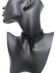 Black Choker Stretch Necklace Henna Tattoo Chain Collar Women Dress Fashion