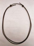 Brown Leather Adjustable Unisex Cord Choker Necklace- Made in USA