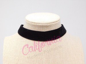 Black Red White Velvet Pink Grey Choker Ribbon Necklace Gothic Retro Fishnet 