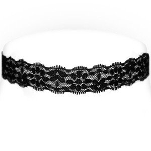 Black Lace Choker Flower Tattoo Gothic Vintage Collar Necklace 90s