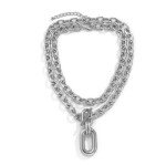 Women's Jewelry Exaggerated Chunky Mult-Layer Chain Choker Necklace 88-O