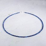 Sapphire Choker Delicate Stone Beads Necklace Sapphire Crystal Dainty Choker