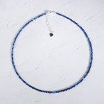 Sapphire Choker Delicate Stone Beads Necklace Sapphire Crystal Dainty Choker
