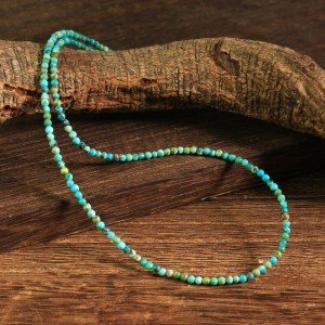 AAA Turquoise Choker Tiny Beaded Healing Reiki Energy Women Boho Daily Necklace