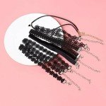 Black Lace Choker Flower Tattoo Gothic Vintage Collar Necklace 90s