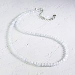 Selenite Choker Delicate Stone Beads Necklace Satin Spar Crystal Dainty Choker