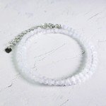 Selenite Choker Delicate Stone Beads Necklace Satin Spar Crystal Dainty Choker