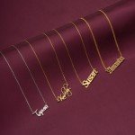 Custom Name Necklace Multiple Personalized Nameplate Pendant Sterling SIlver