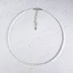 Selenite Choker Delicate Stone Beads Necklace Satin Spar Crystal Dainty Choker
