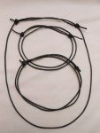 3 Surfer Choker Necklaces Unisex- Black Lightweight Cotton Cord-Fully Adjustable