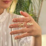 Custom Name Necklace Multiple Personalized Nameplate Pendant Sterling SIlver