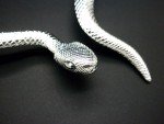 Silver Snake Choker Pendant Women Austrian Crystal Necklace Silver Plated New