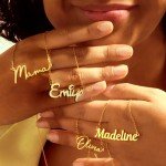 Custom Name Necklace Multiple Personalized Nameplate Pendant Sterling SIlver