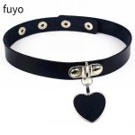 2023 Gothic Collar For Girls Leather Choker Necklace goth Heart Cat Wing Studded Choker punk Necklaces Women Cosplay Jewelry