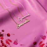 Custom Name Necklace Multiple Personalized Nameplate Pendant Sterling SIlver
