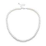 Simple Imitation-Pearl Beaded Short Choker Necklace for Men Trendy White Beaded Chains on Neck Accessories 2023 Fashion Jewelry