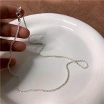 New Popular Silver Colour Sparkling Clavicle Chain Necklace Women Sunshinny Jewelry Choker For Wedding Party Gift