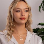 Custom Name Necklace Multiple Personalized Nameplate Pendant Sterling SIlver