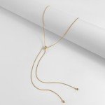 Ingemark Kpop Snake Chain Choker Necklace for Women Wedding On The Neck Temperament Ball Pendant Thin Link Party Jewelry