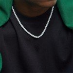 8MM Imitation Pearl Chain Necklace For Men Vintage Pearl Choker Simple Bead Necklace Hip Hop Jewelry Fashion Accessory