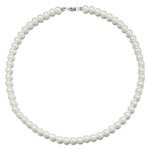 8MM Imitation Pearl Chain Necklace For Men Vintage Pearl Choker Simple Bead Necklace Hip Hop Jewelry Fashion Accessory